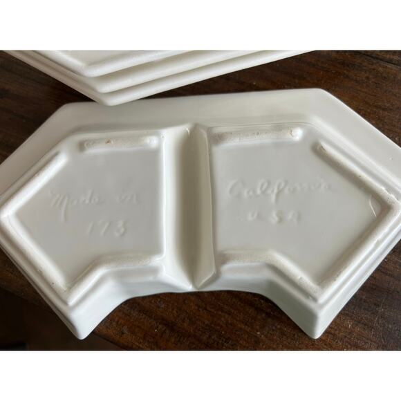 California Pottery Soup Tureen & Lazy Susan Set – 8-Piece‎ White Ceramic MCM - Picture 9 of 10